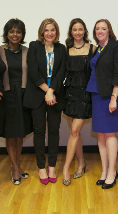 Anita Hill and Ashley Judd with VRLC Staff.