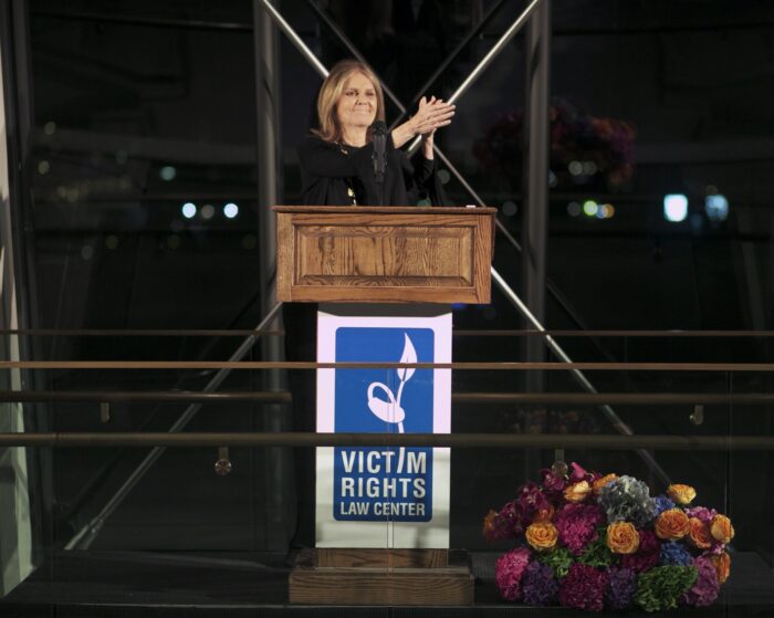 Gloria Steinem applauds VRLC attorneys at our 2017 Shining Star Gala