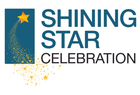 2024 Shining Star Celebration Logo with a blue box and a yellow shooting star
