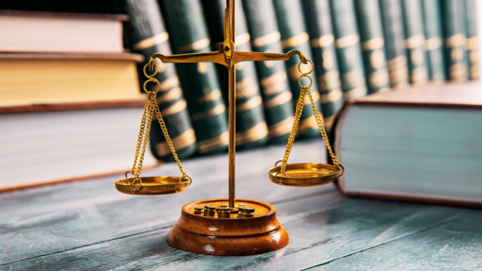 Scales of Justice in a Library